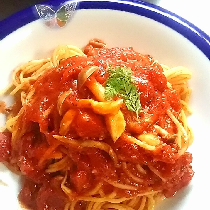 簡単!きのこのトマトパスタ